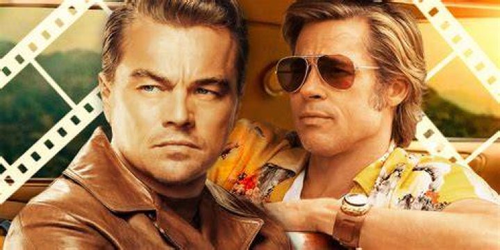 Brad Pitt and Leonardo DiCaprio back in their car on the set of 'Once Upon a Time in Hollywood'