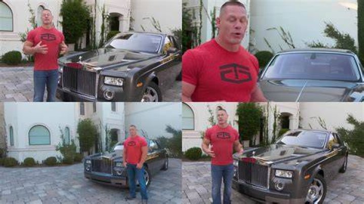 Cena with his Rolls Royce Phatom Dropdead Coupe