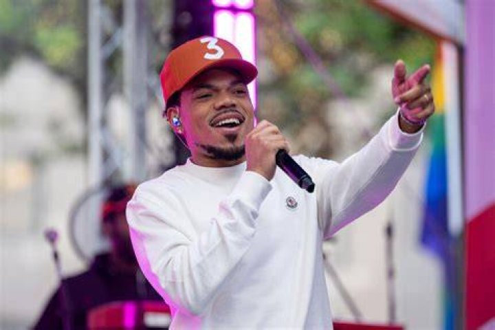Chance the Rapper performing in Red Rocks, Colorado.