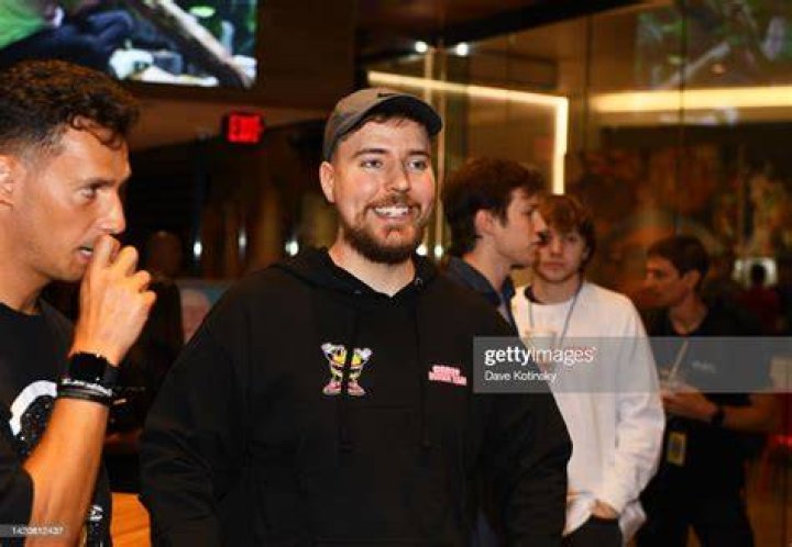 Global YouTube star MrBeast attends the launch of the first physical MrBeast Burger Restaurant at American Dream on September 4, 2022 in East Ruthe...