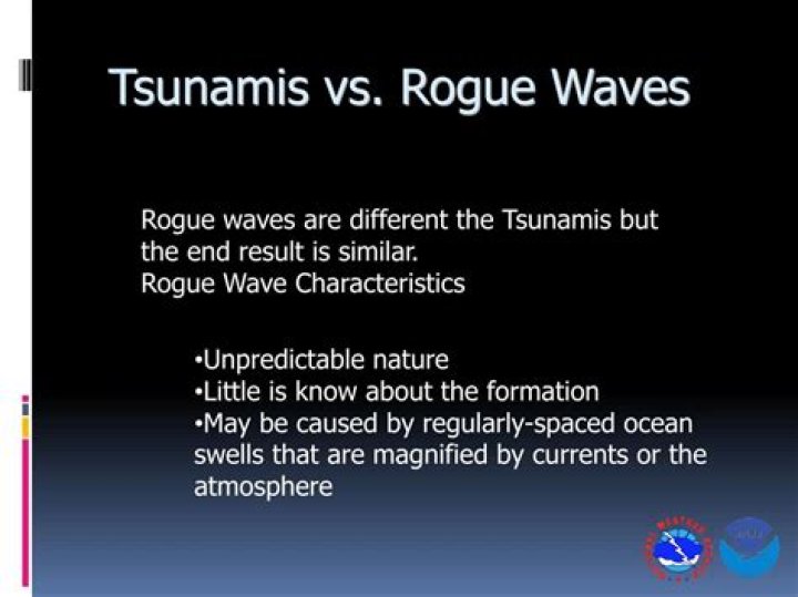 How are rogue waves and tsunamis different?