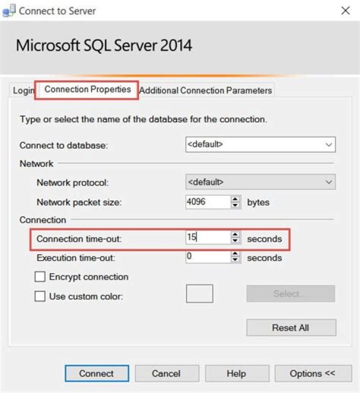 How do I set SQL Server connection timeout?