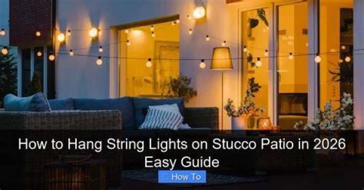 How do you attach patio lights to stucco?