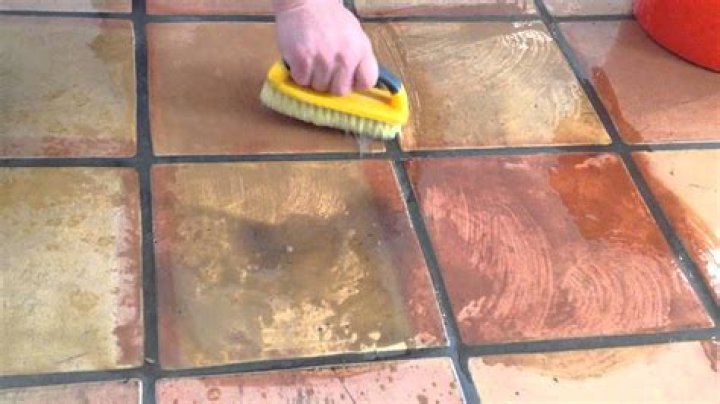 How do you clean Saltillo tiles?