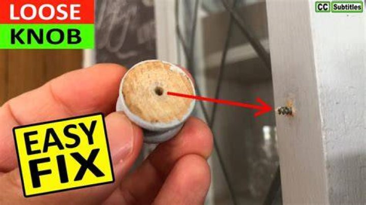 How do you fix a door knob that keeps falling off?