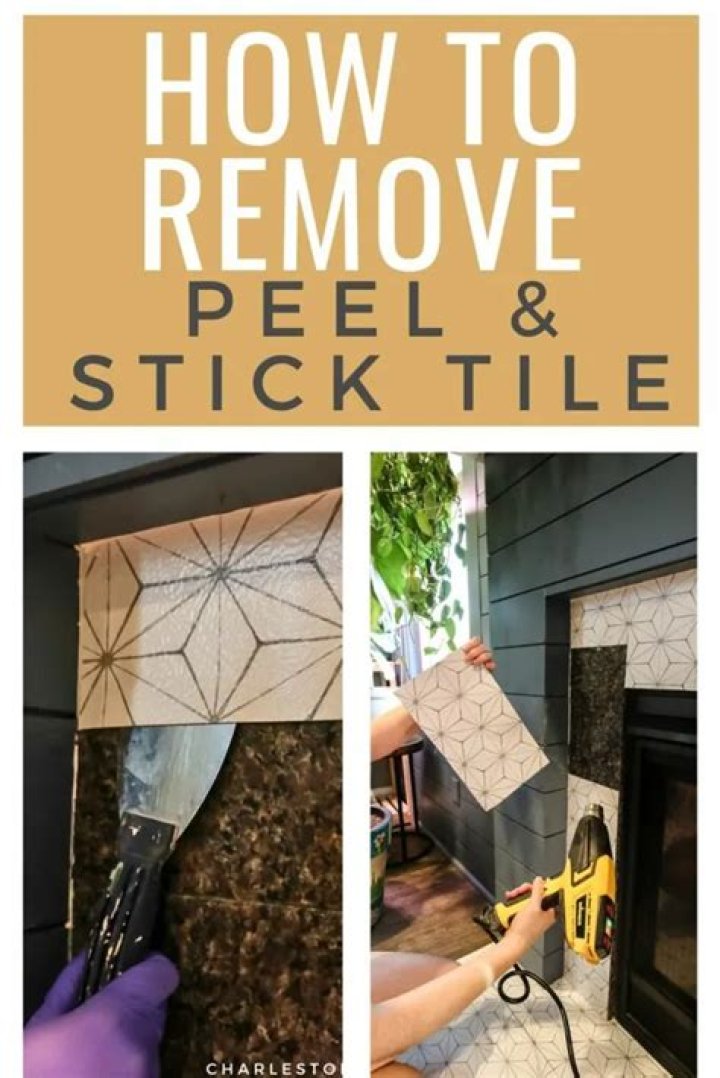 How do you remove peel and stick tiles?