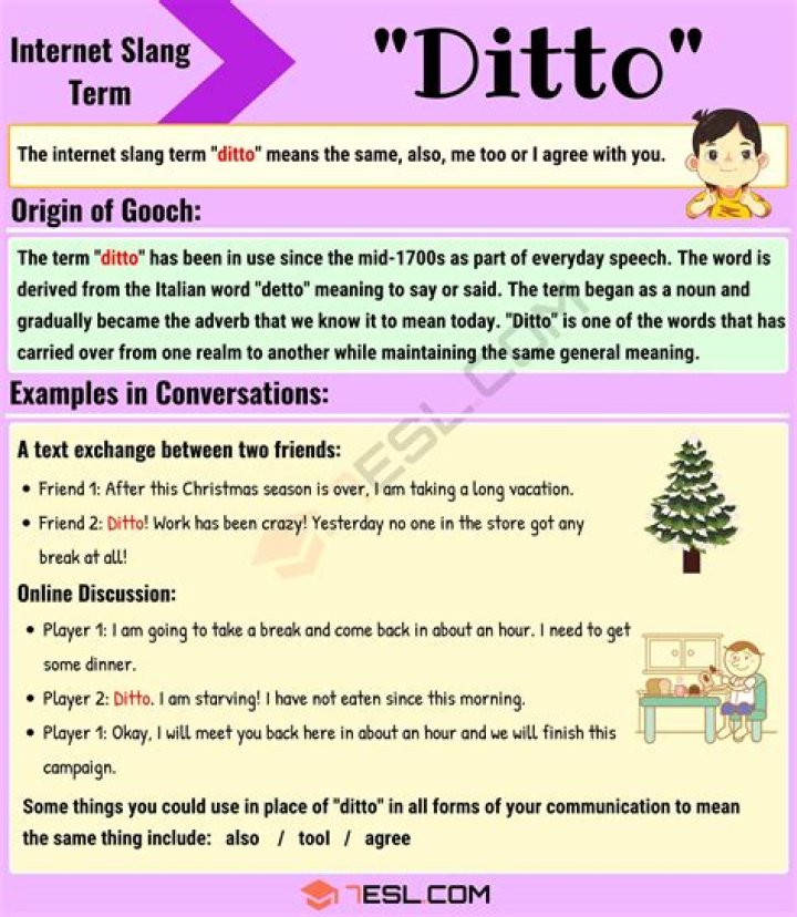 How do you use Ditto in a sentence?