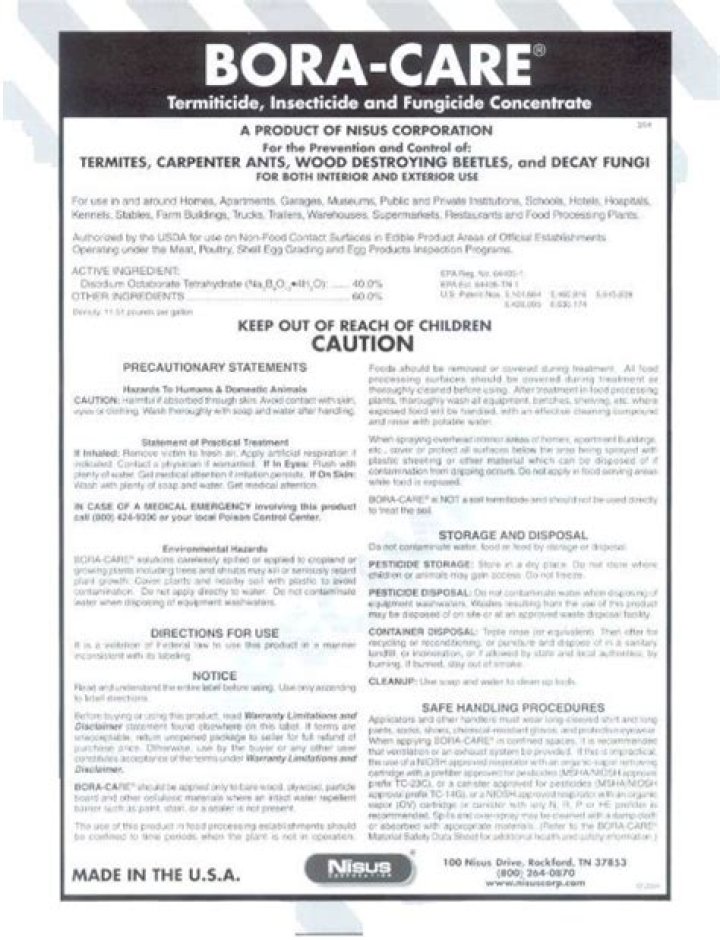 Is Bora care safe for humans?