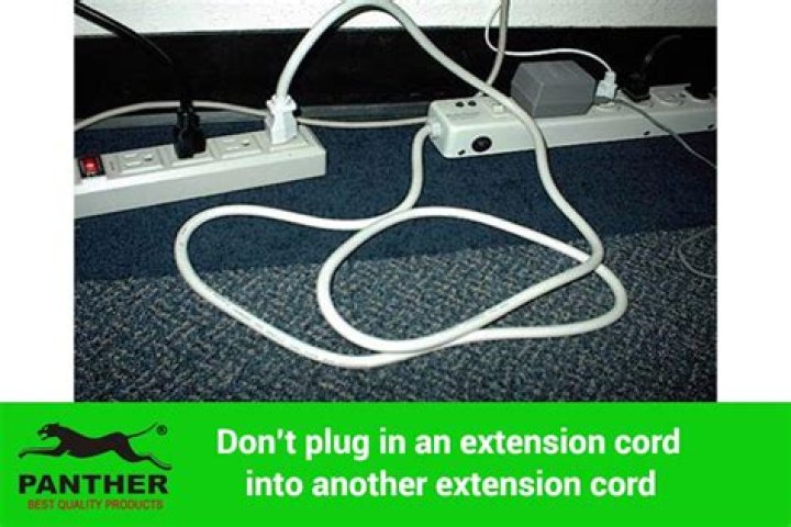 Is it safe to plug an extension cord into another?