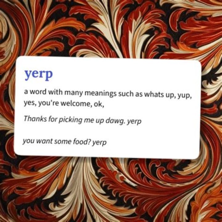 Is YERP a real word?
