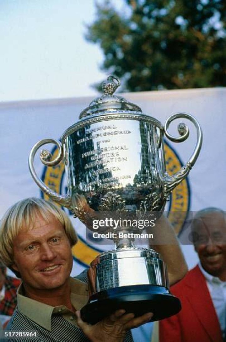 Jack Nicklaus After Winning trophy