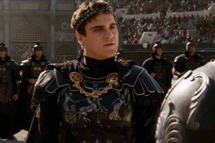 Joaquin as Commodus in the blockbuster movie Gladiator.