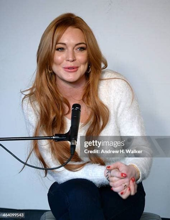 Lindsay Lohan Press Conference At Social Film Loft - 2014 Park City
