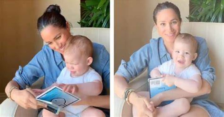 Meghan reading to Archie