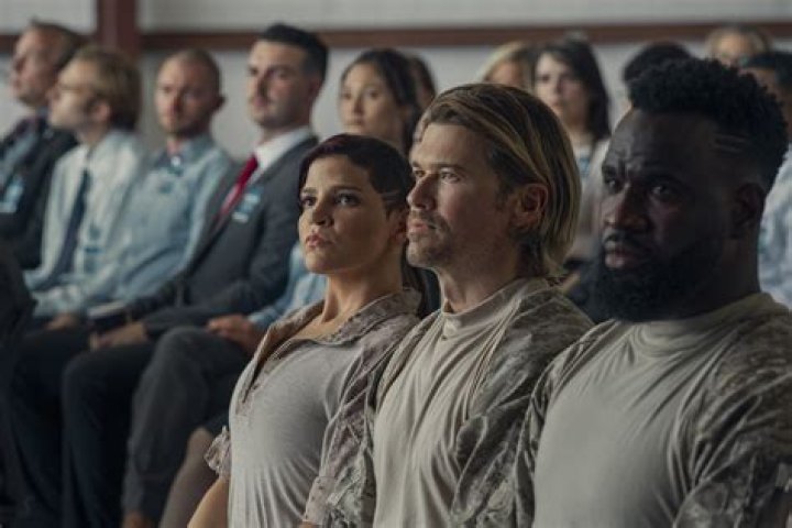 Obliterated. (L to R) Nick Zano as Chad McKnight, Alyson Gorske as Lana, Shelley Hennig as Ava Winters in Obliterated. Cr. Courtesy of Netflix © 2023 Obliterated. (L to R) Nick Zano as Chad McKnight, Alyson Gorske as Lana, Shelley Hennig as Ava Winters in Obliterated. Cr. Courtesy of Netflix © 2023
