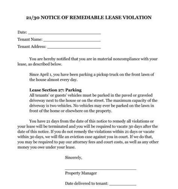 What is considered a lease violation?