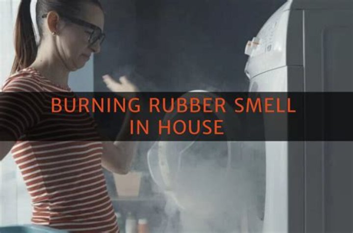 What smells like burning rubber in house?