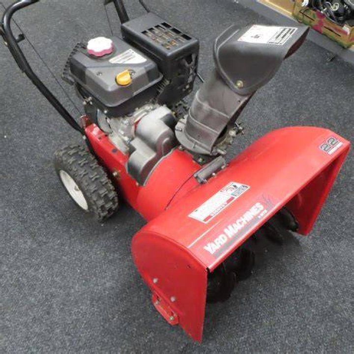 Where is model number on MTD snow thrower?